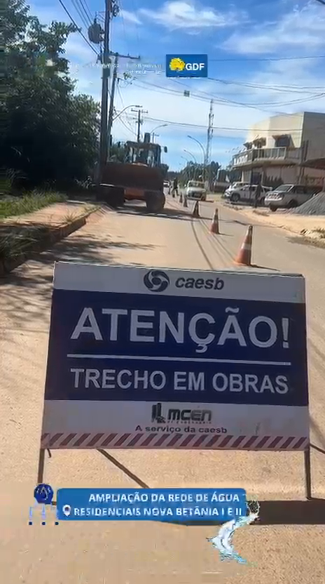Expansão da rede de água em Água Quente promete fim do desabastecimento nos residenciais Nova Betânia I e II
